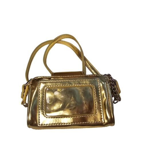 Nine West Metallic Gold Crossbody/Hand Bag Purse Elegant Classy Prom Work Office - Picture 2 of 3